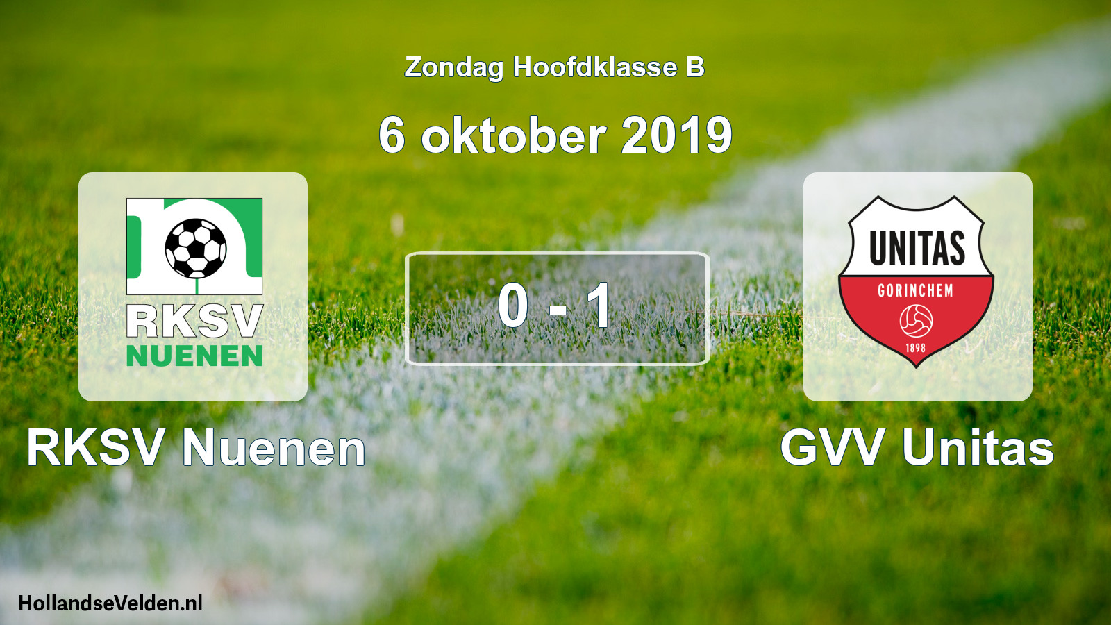 Total number of matches played: RKSV Nuenen - GVV Unitas 0 - 1 (6 October 2019)