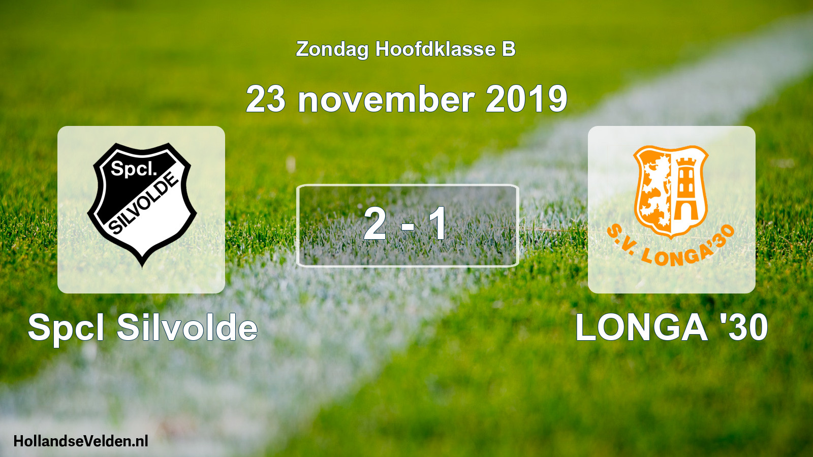 Total number of matches played: Spcl Silvolde - LONGA '30 2 - 1 (23 November 2019)
