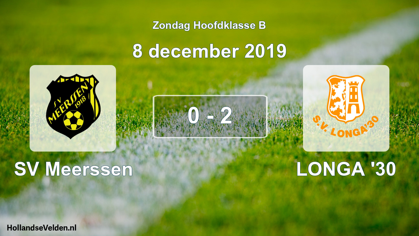 Total number of matches played: SV Meerssen - LONGA '30 0 - 2 (8 December 2019)