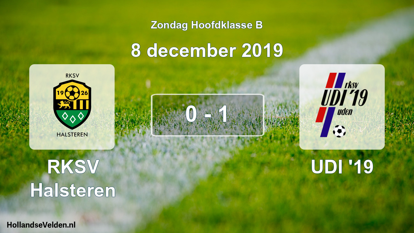 Total number of matches played: RKSV Halsteren - UDI '19 0 - 1 (8 December 2019)