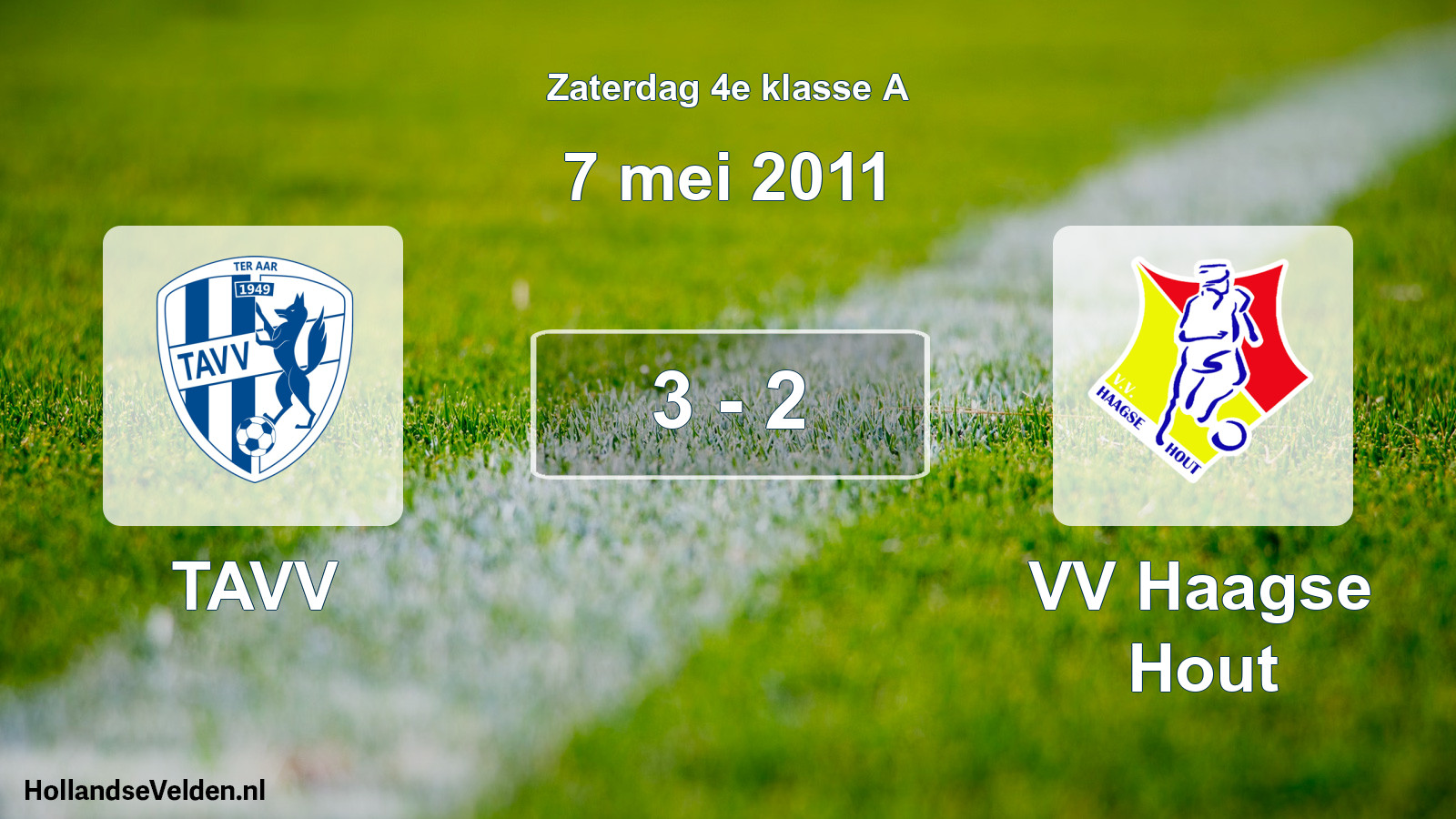 Total number of matches played: TAVV - VV Haagse Hout 3 - 2 (7 May 2011)
