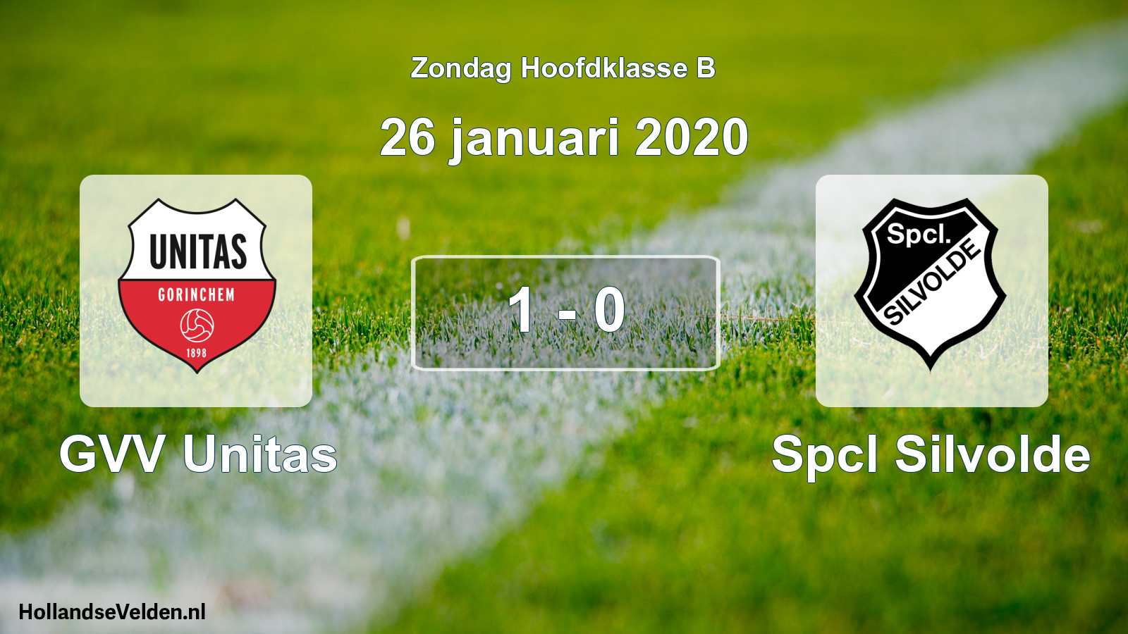 Total number of matches played: GVV Unitas - Spcl Silvolde 1 - 0 (26 January 2020)