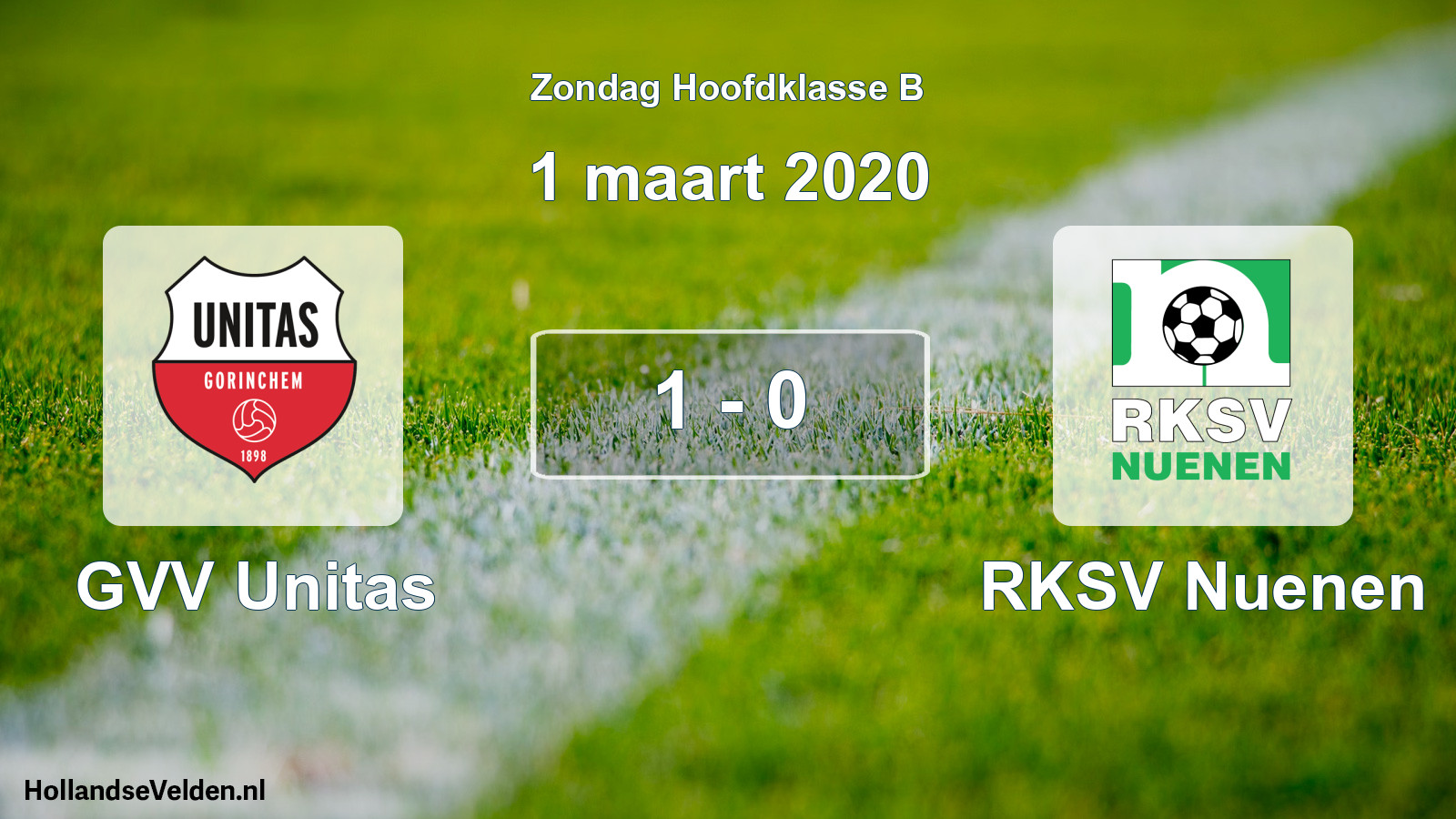 Total number of matches played: GVV Unitas - RKSV Nuenen 1 - 0 (1 March 2020)
