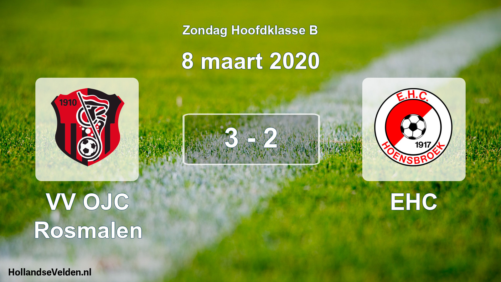 Total number of matches played: VV OJC Rosmalen - EHC 3 - 2 (8 March 2020)