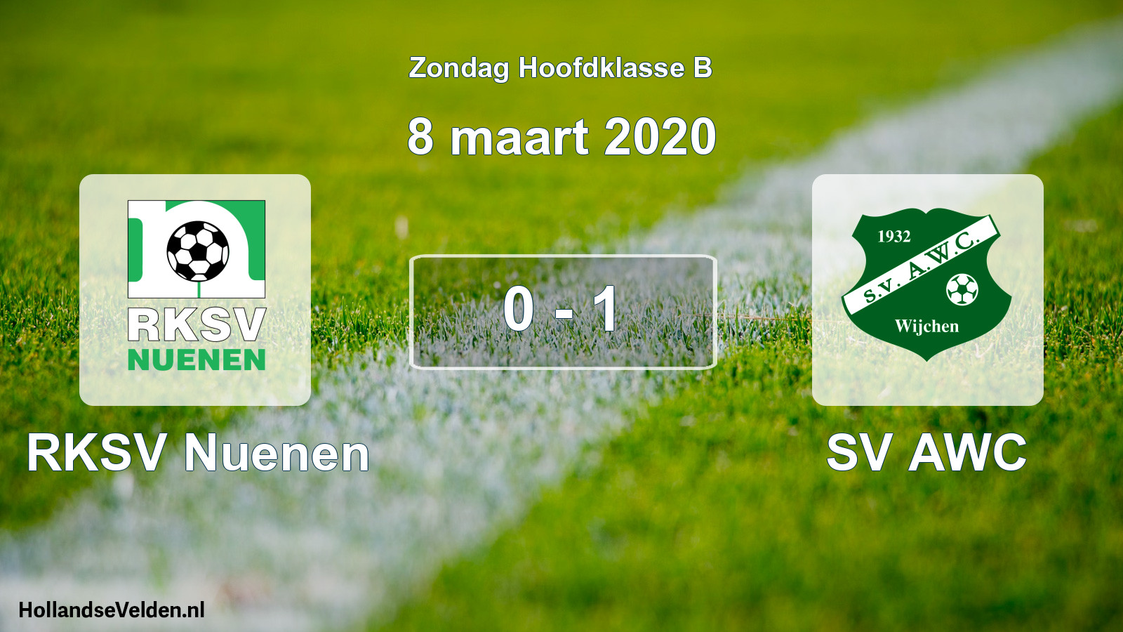 Total number of matches played: RKSV Nuenen - SV AWC 0 - 1 (8 March 2020)
