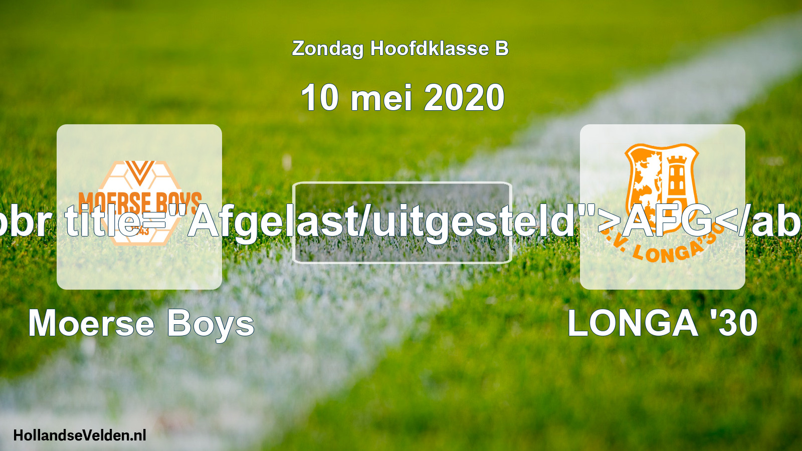 Scheduled Match: Moerse Boys - LONGA '30 (10 May 2020)