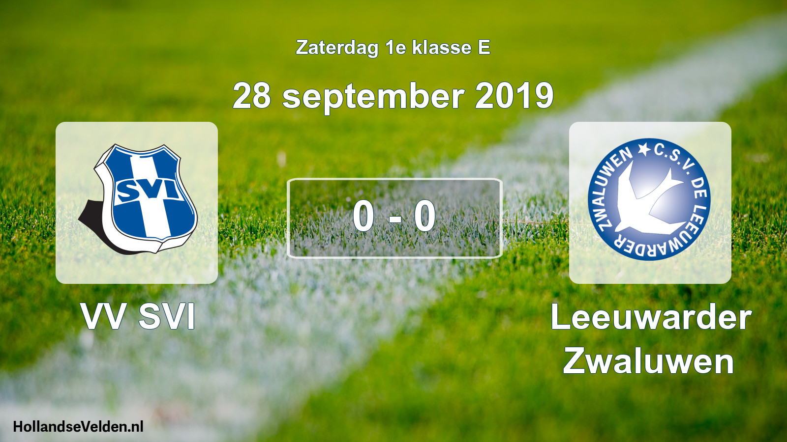 Total number of matches played: VV SVI - Leeuwarder Zwaluwen 0 - 0 (28 September 2019)