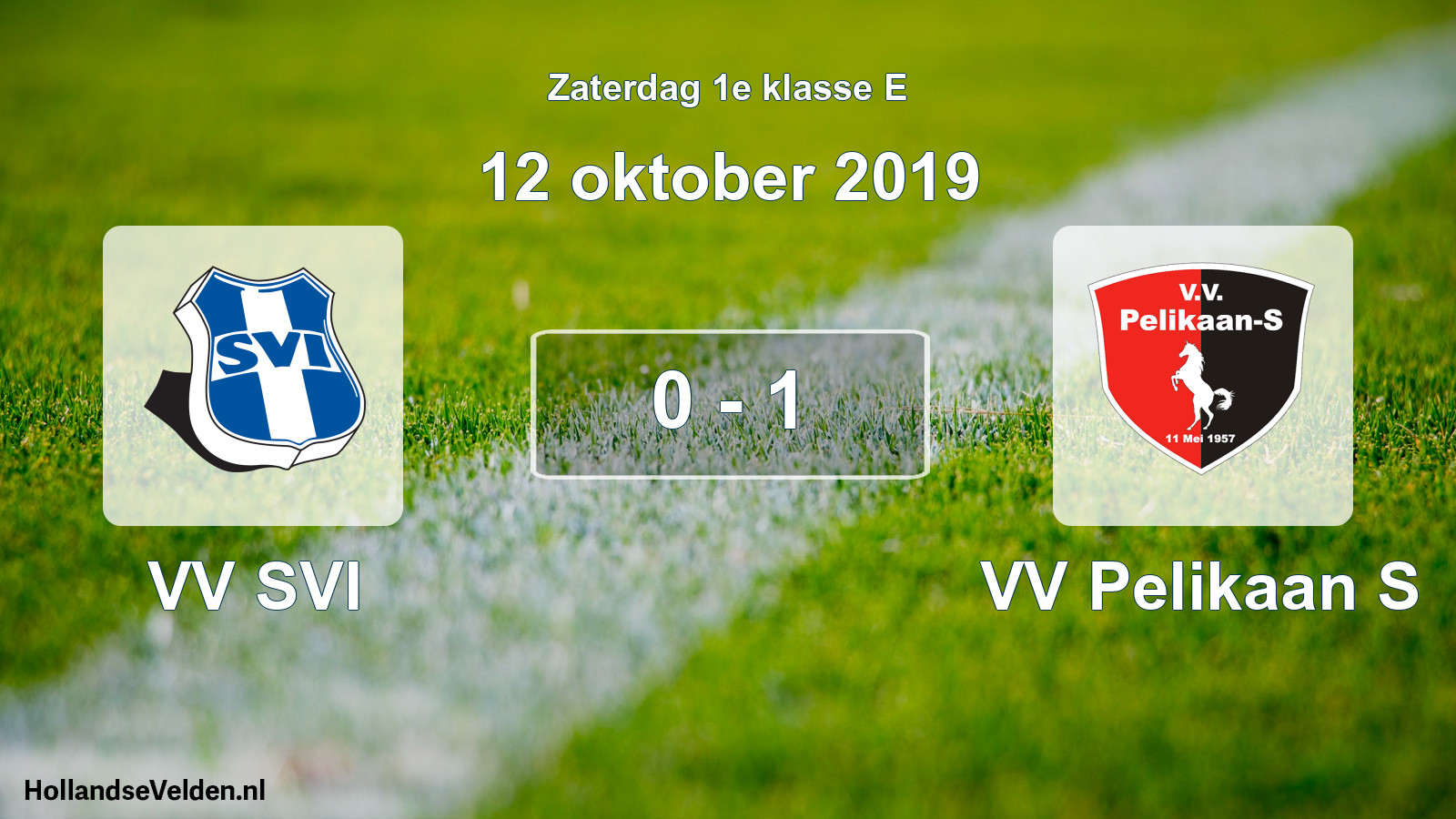 Total number of matches played: VV SVI - VV Pelikaan S 0 - 1 (12 October 2019)