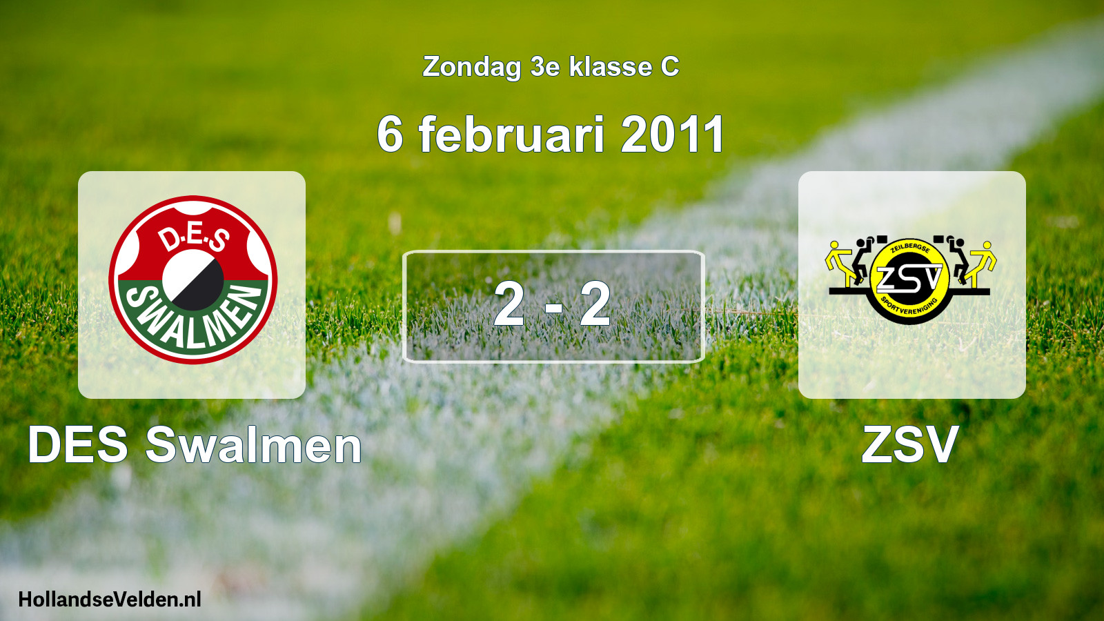 Total number of matches played: DES Swalmen - ZSV 2 - 2 (6 February 2011)