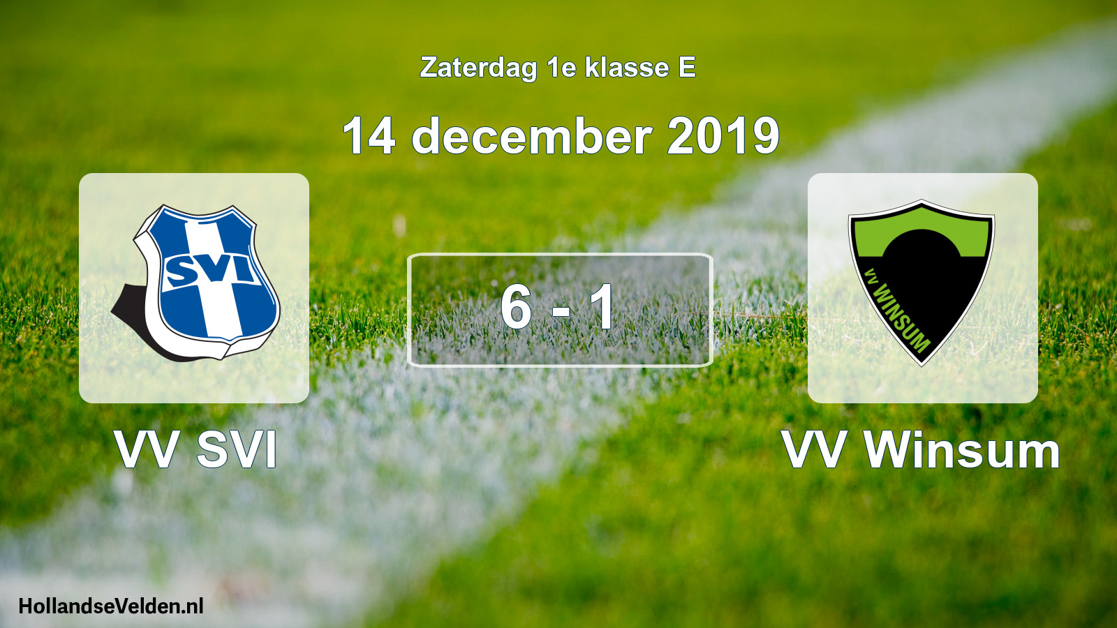 Total number of matches played: VV SVI - VV Winsum 6 - 1 (14 December 2019)