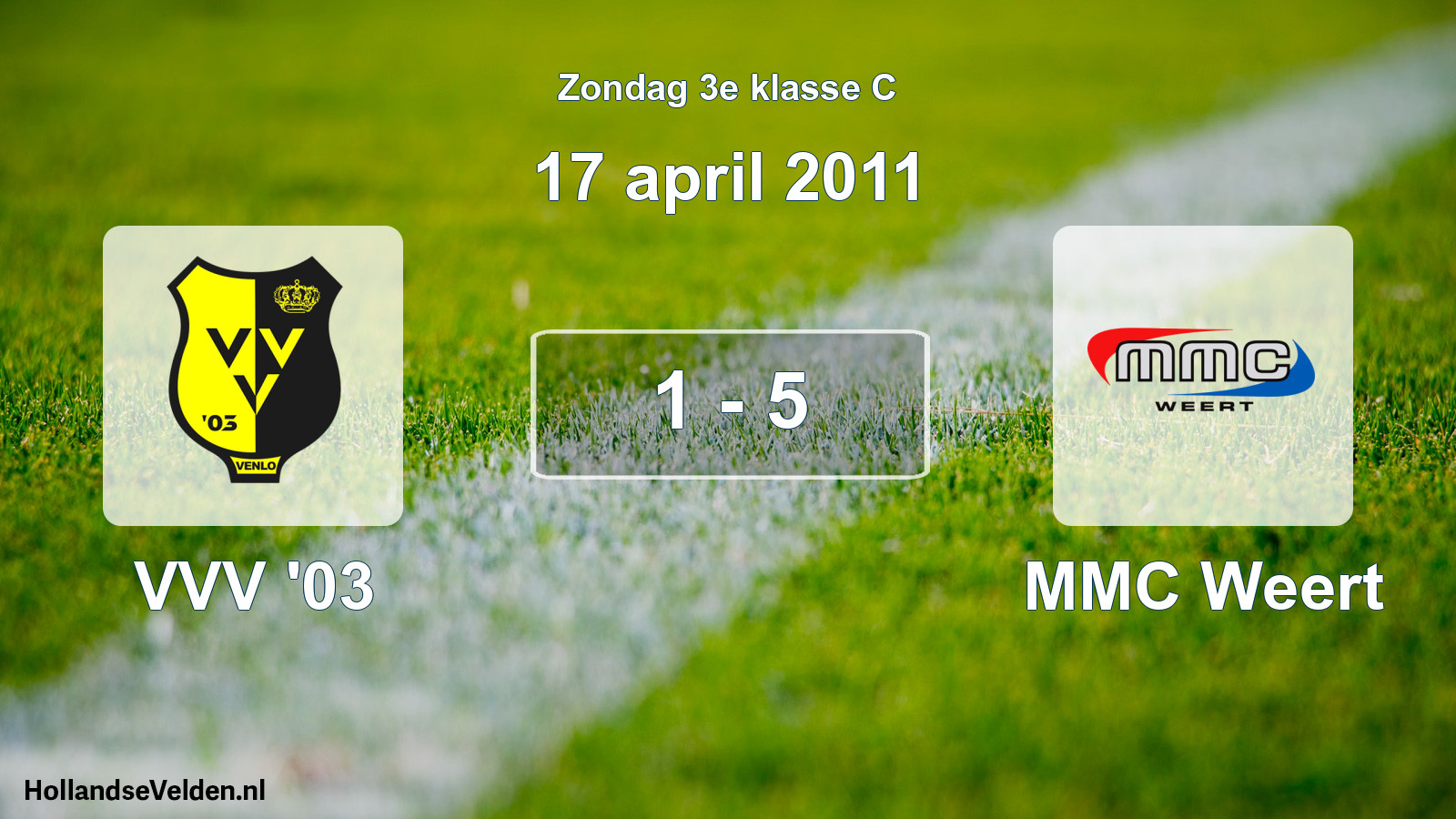 Total number of matches played: VVV '03 - MMC Weert 1 - 5 (17 April 2011)