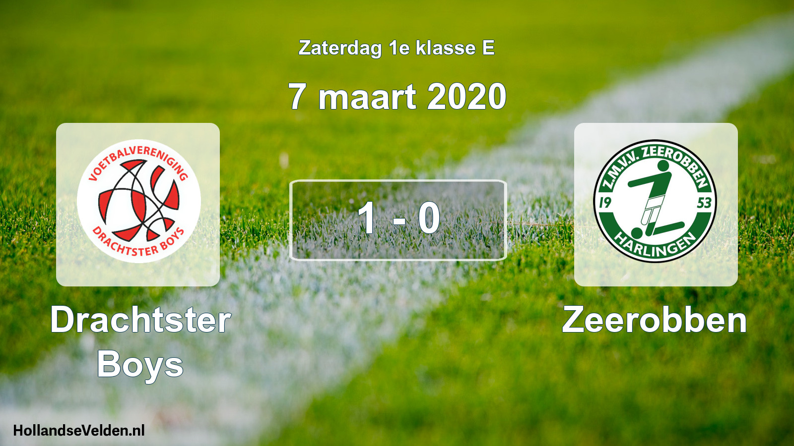 Total number of matches played: Drachtster Boys - Zeerobben 1 - 0 (7 March 2020)