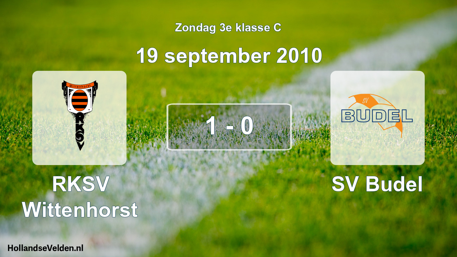 Total number of matches played: RKSV Wittenhorst - SV Budel 1 - 0 (19 September 2010)