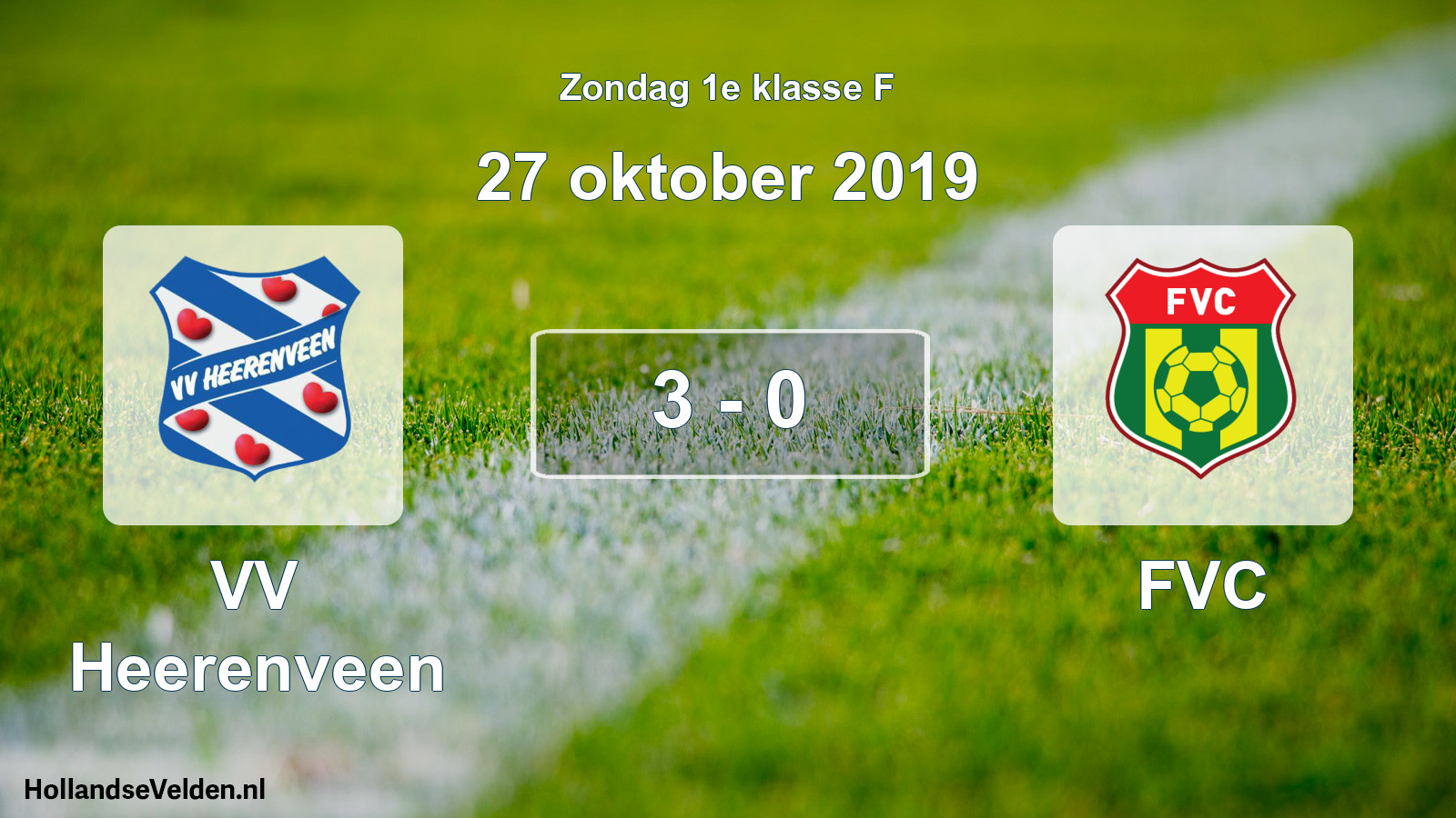 Total number of matches played: VV Heerenveen - FVC 3 - 0 (27 October 2019)