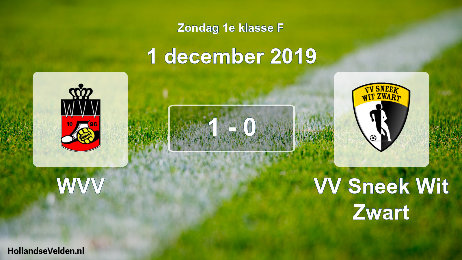 Total number of matches played: WVV - VV Sneek Wit Zwart 1 - 0 (1 December 2019)
