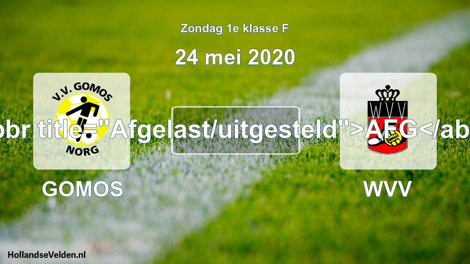 Scheduled Match: GOMOS - WVV (24 May 2020)
