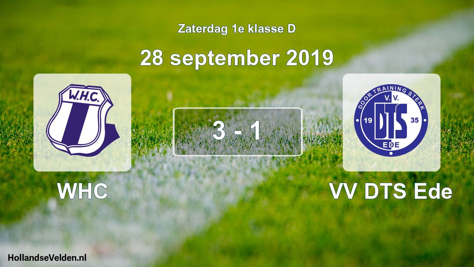 Total number of matches played: WHC - VV DTS Ede 3 - 1 (28 September 2019)