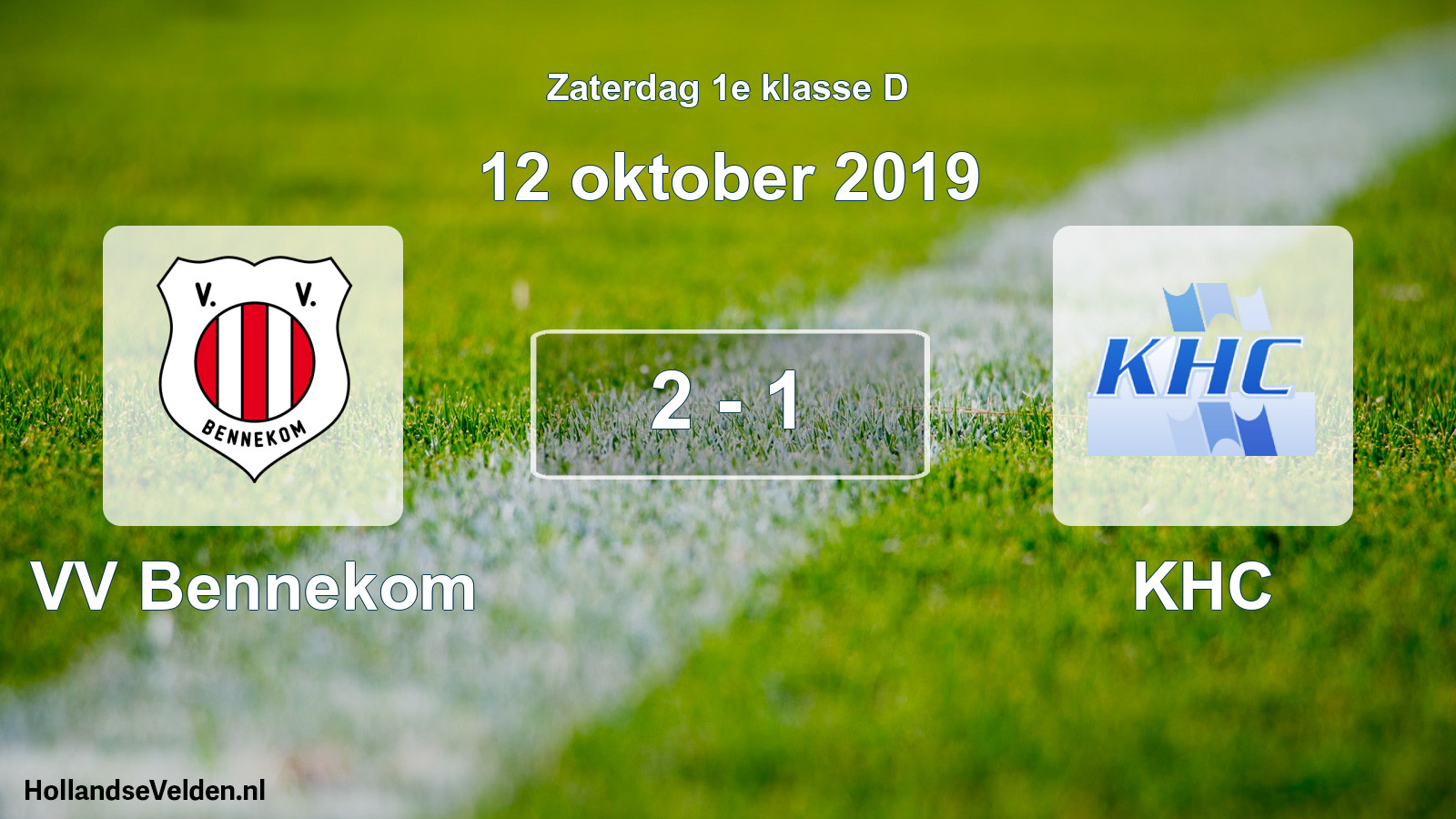 Total number of matches played: VV Bennekom - KHC 2 - 1 (12 October 2019)
