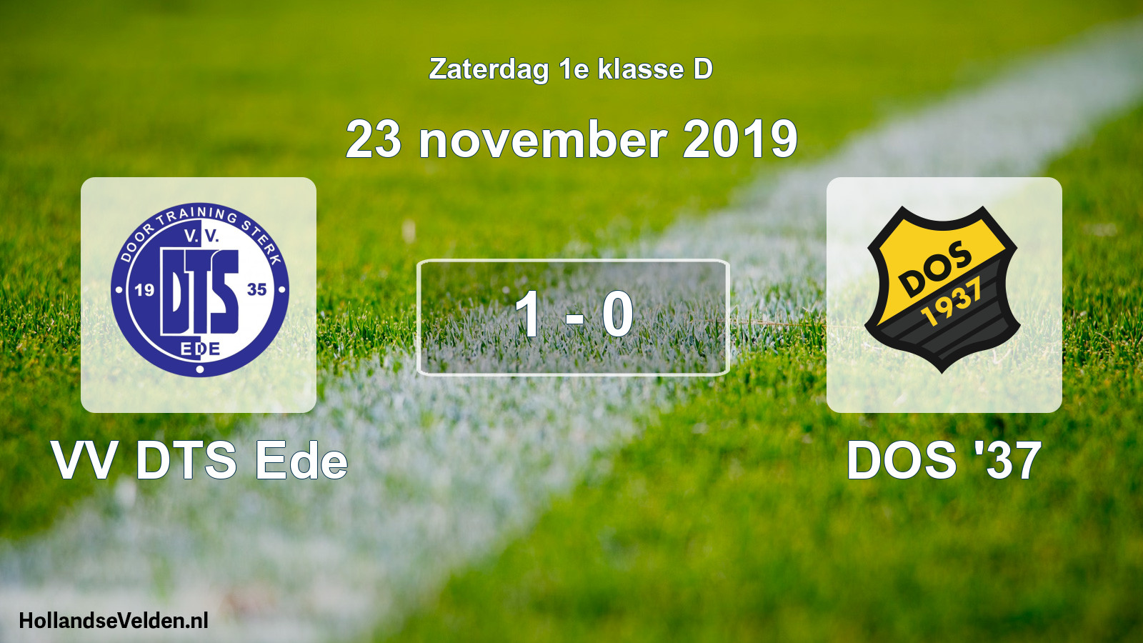 Total number of matches played: VV DTS Ede - DOS '37 1 - 0 (23 November 2019)