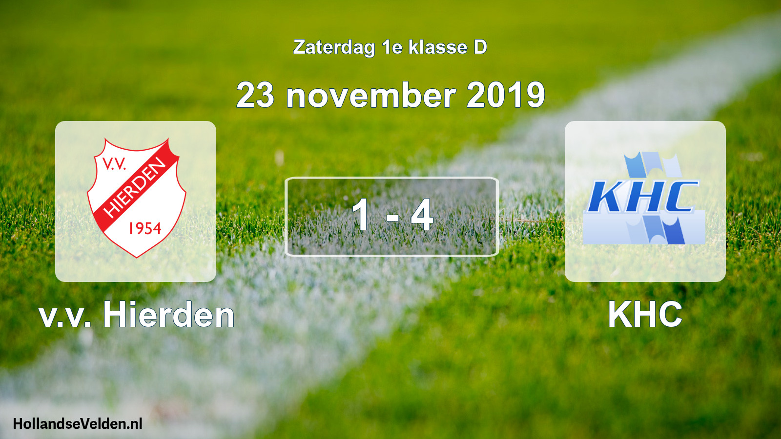 Total number of matches played: v.v. Hierden - KHC 1 - 4 (23 November 2019)