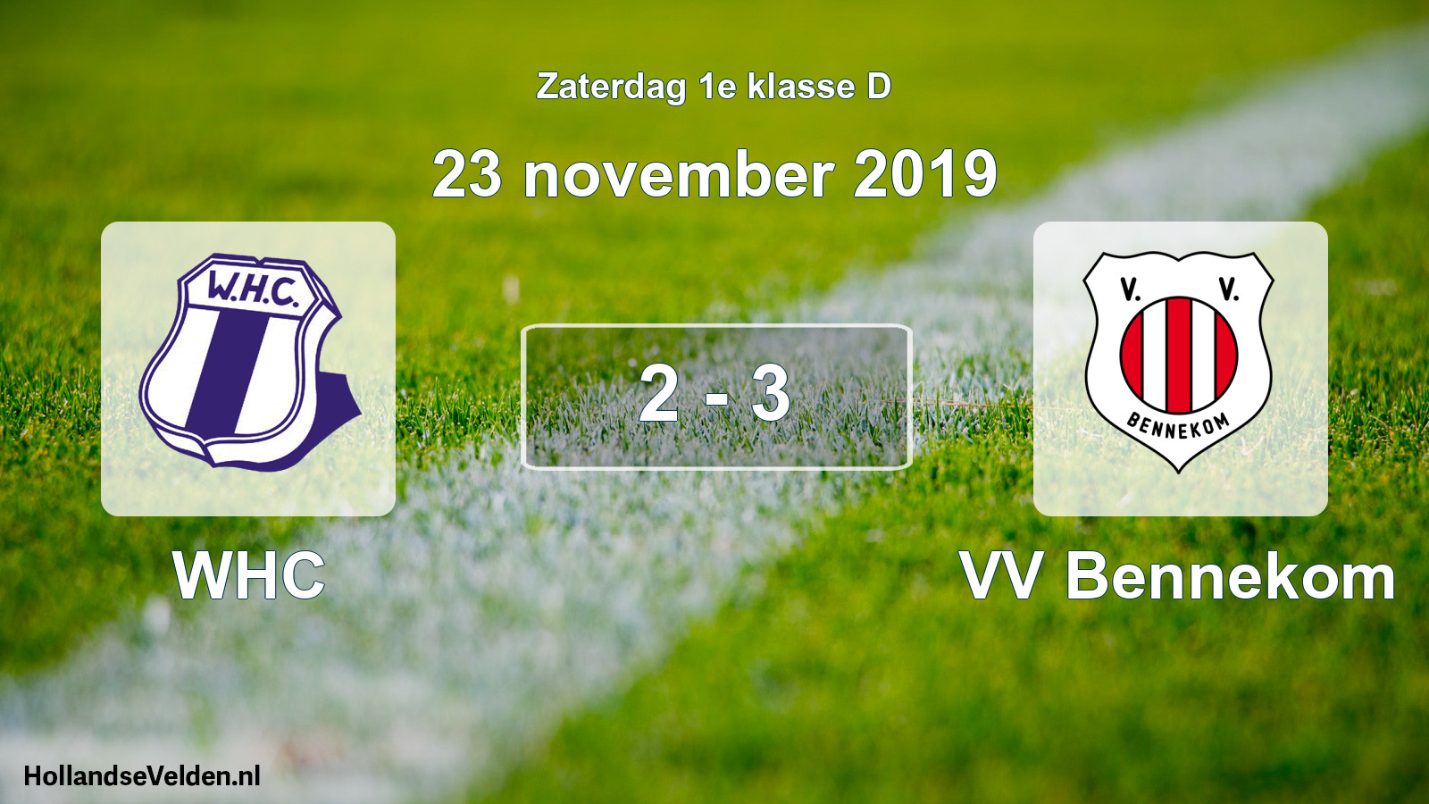 Total number of matches played: WHC - VV Bennekom 2 - 3 (23 November 2019)