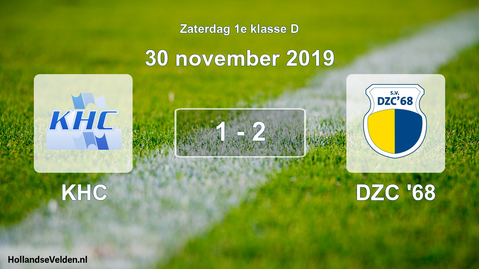 Total number of matches played: KHC - DZC '68 1 - 2 (30 November 2019)