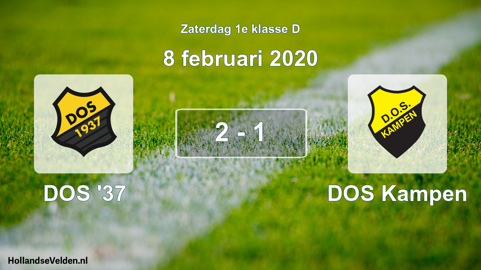 Total number of matches played: DOS '37 - DOS Kampen 2 - 1 (8 February 2020)