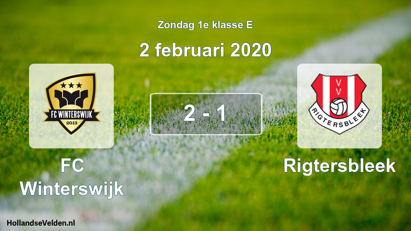 Total number of matches played: FC Winterswijk - Rigtersbleek 2 - 1 (2 February 2020)