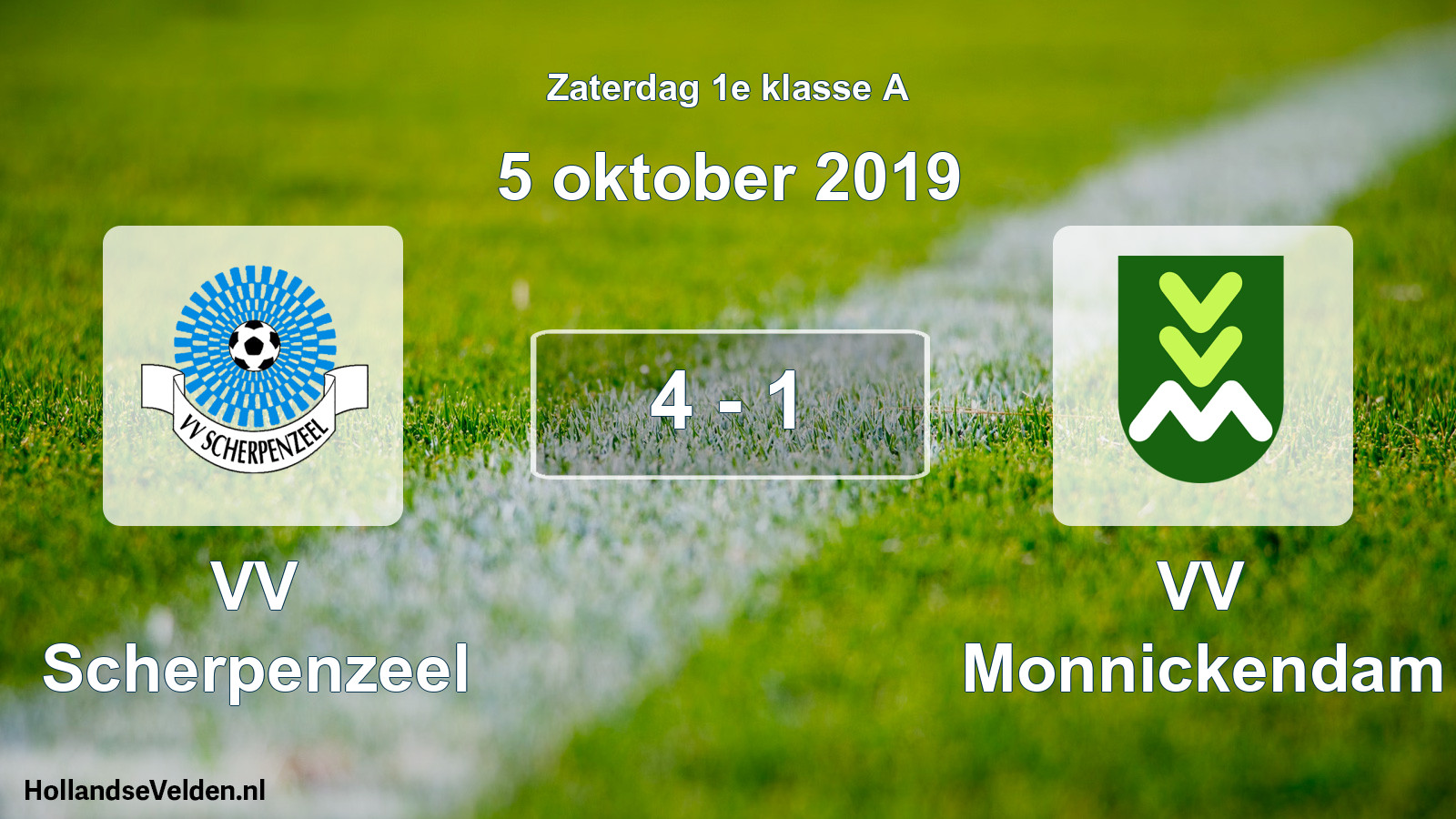 Total number of matches played: VV Scherpenzeel - VV Monnickendam 4 - 1 (5 October 2019)