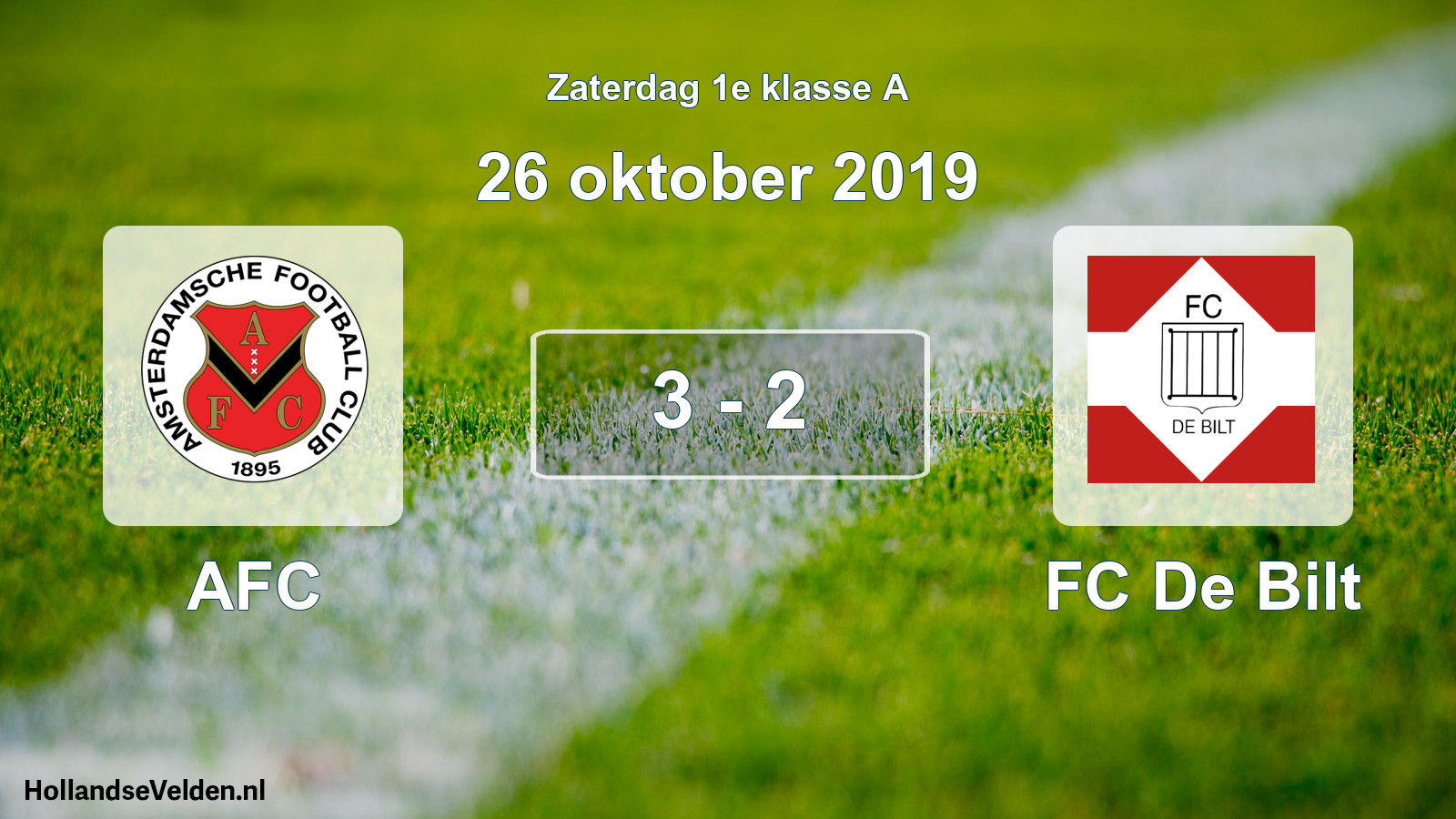 Total number of matches played: AFC - FC De Bilt 3 - 2 (26 October 2019)