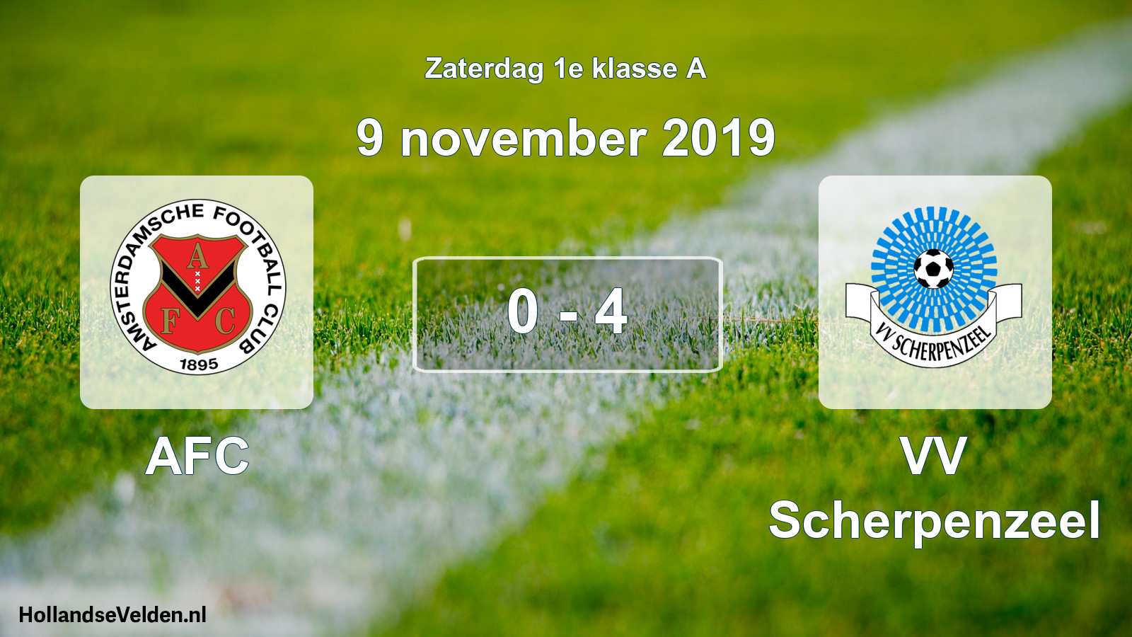 Total number of matches played: AFC - VV Scherpenzeel 0 - 4 (9 November 2019)