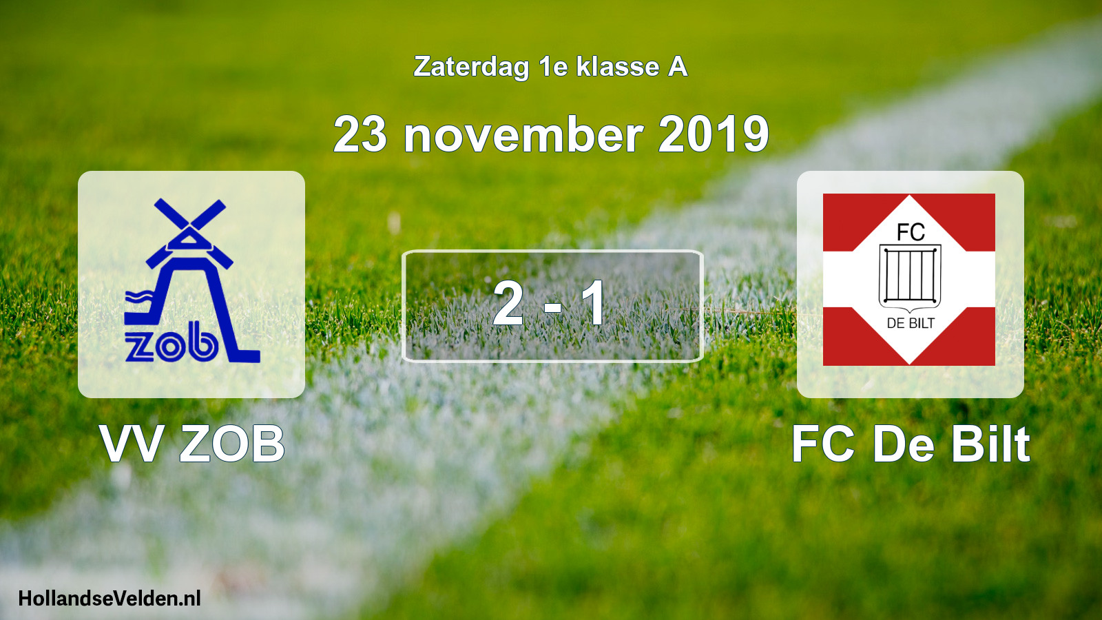Total number of matches played: VV ZOB - FC De Bilt 2 - 1 (23 November 2019)