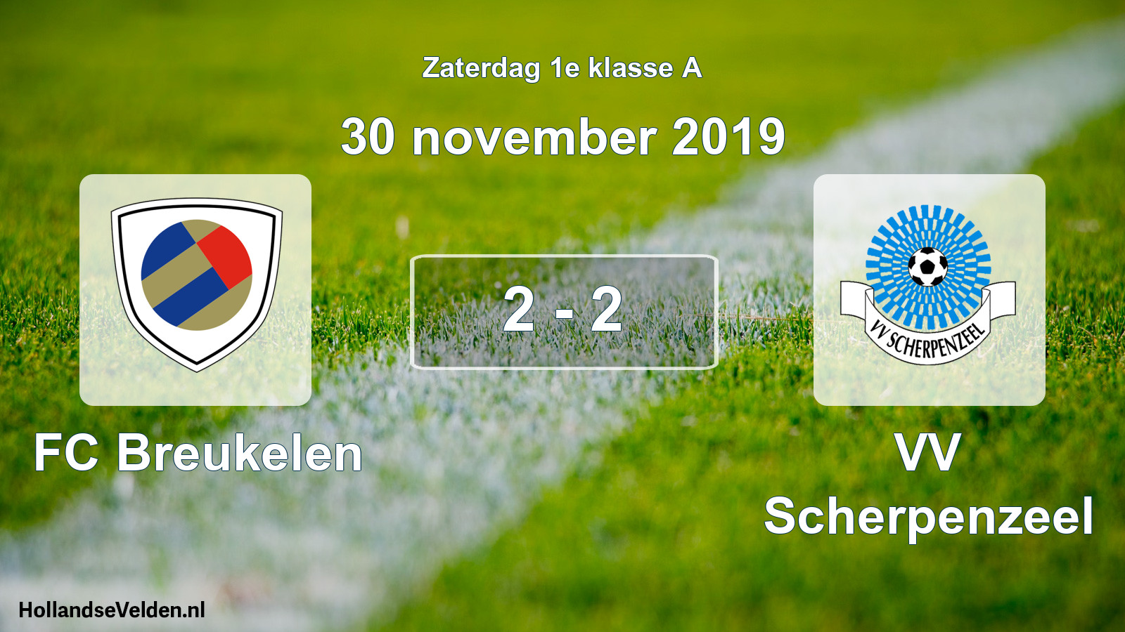 Total number of matches played: FC Breukelen - VV Scherpenzeel 2 - 2 (30 November 2019)