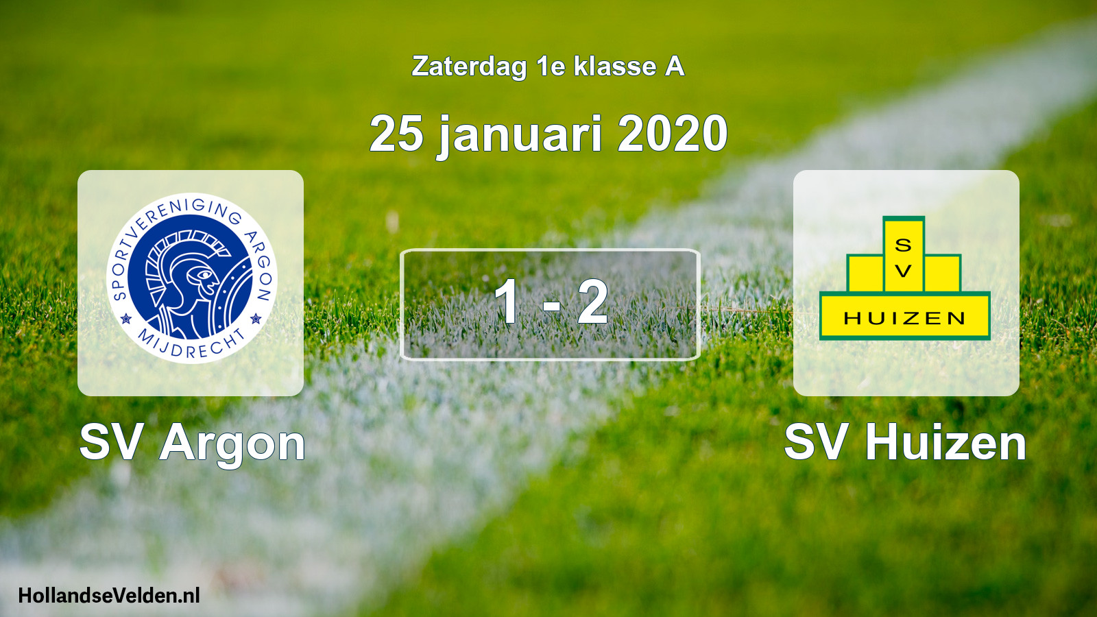 Total number of matches played: SV Argon - SV Huizen 1 - 2 (25 January 2020)