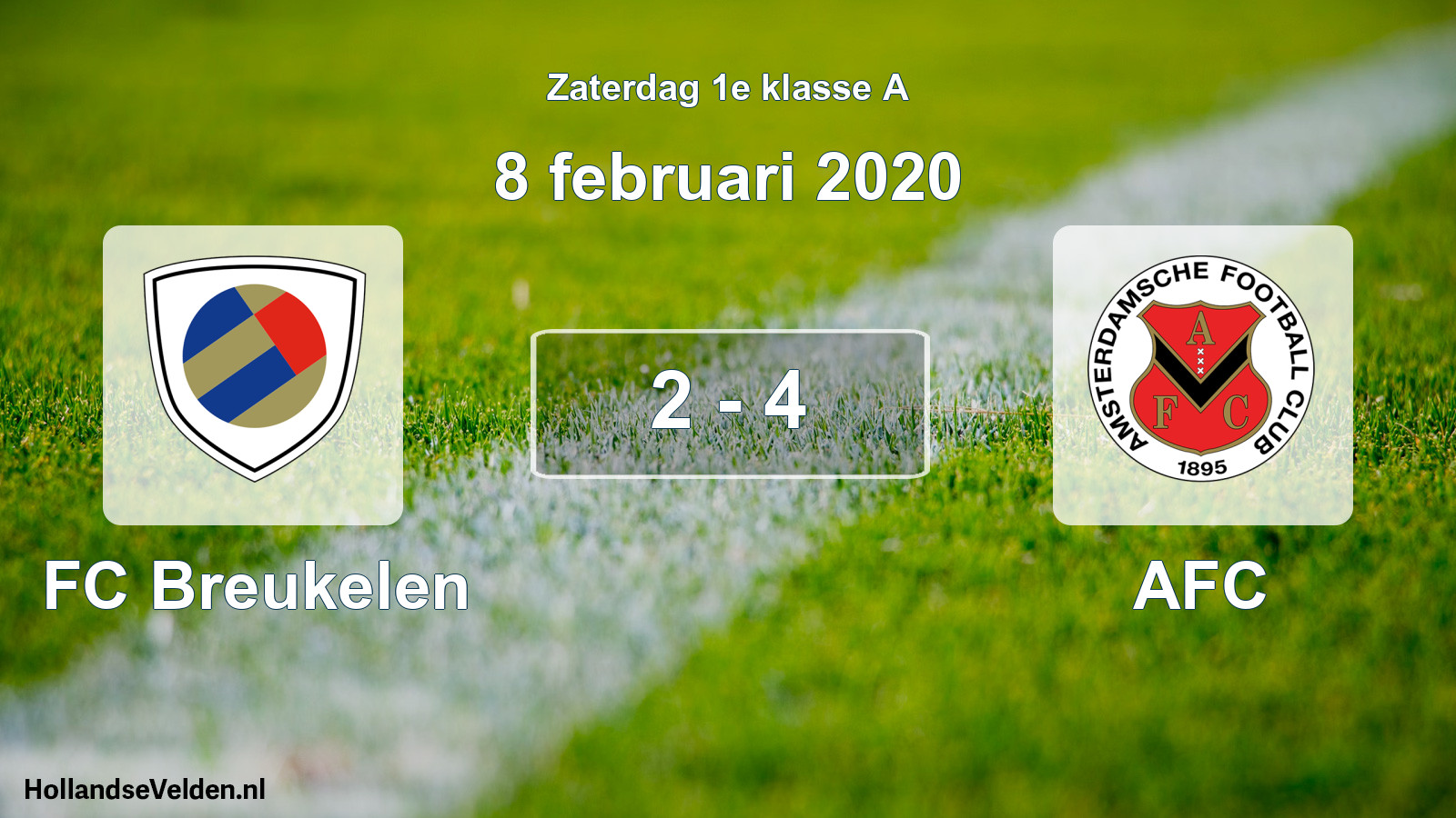 Total number of matches played: FC Breukelen - AFC 2 - 4 (8 February 2020)