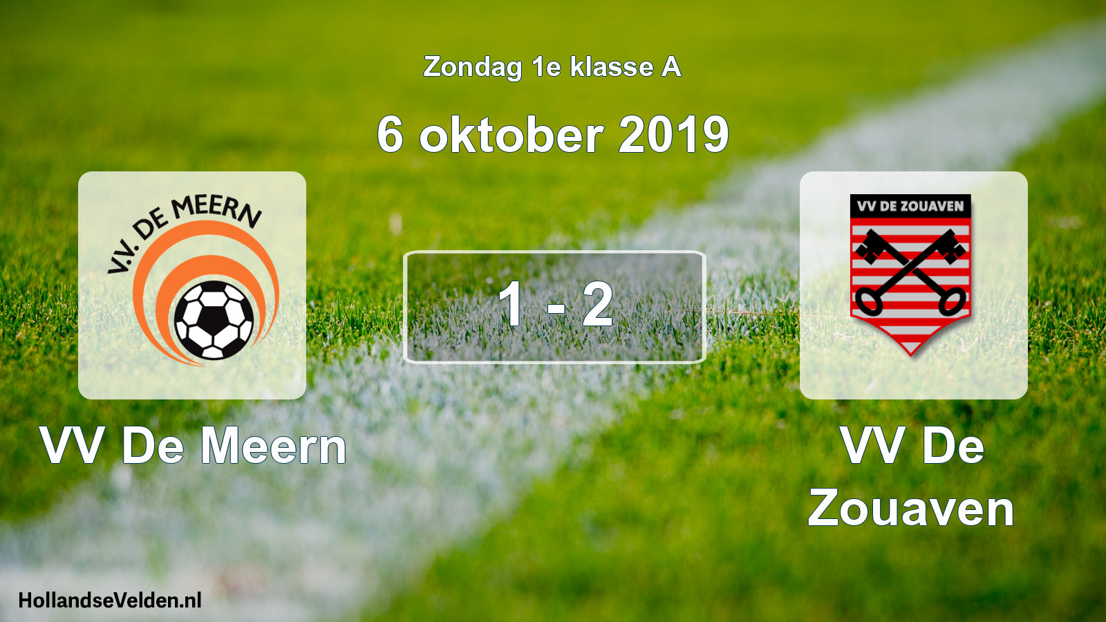 Total number of matches played: VV De Meern - VV De Zouaven 1 - 2 (6 October 2019)