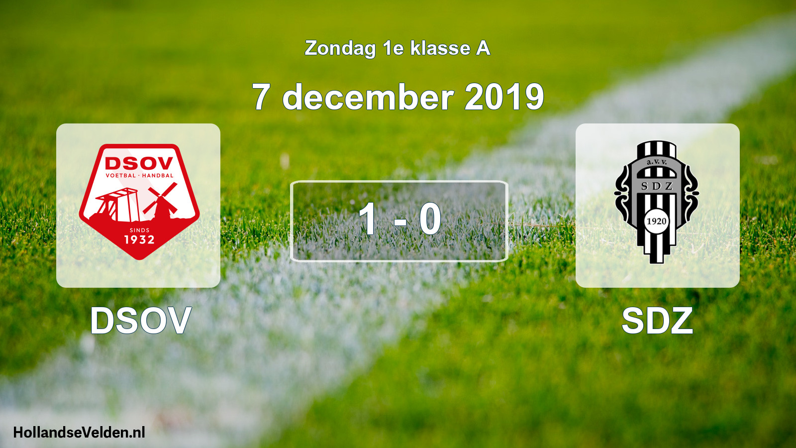 Total number of matches played: DSOV - SDZ 1 - 0 (7 December 2019)