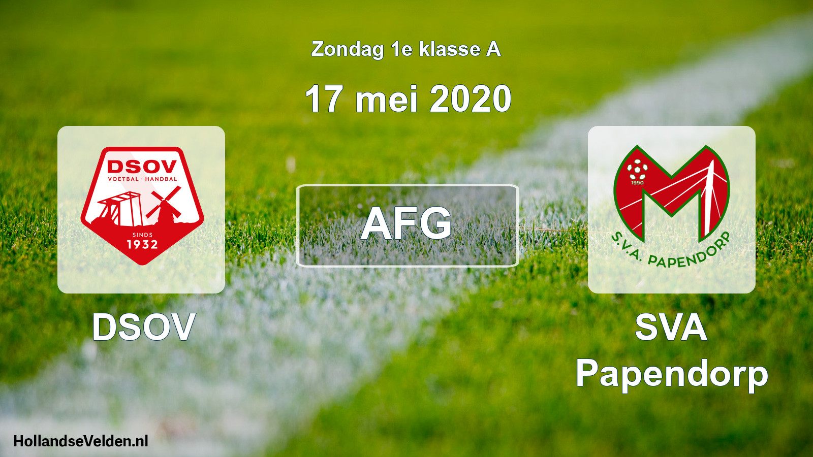 Scheduled Match: DSOV - SVA Papendorp (17 May 2020)
