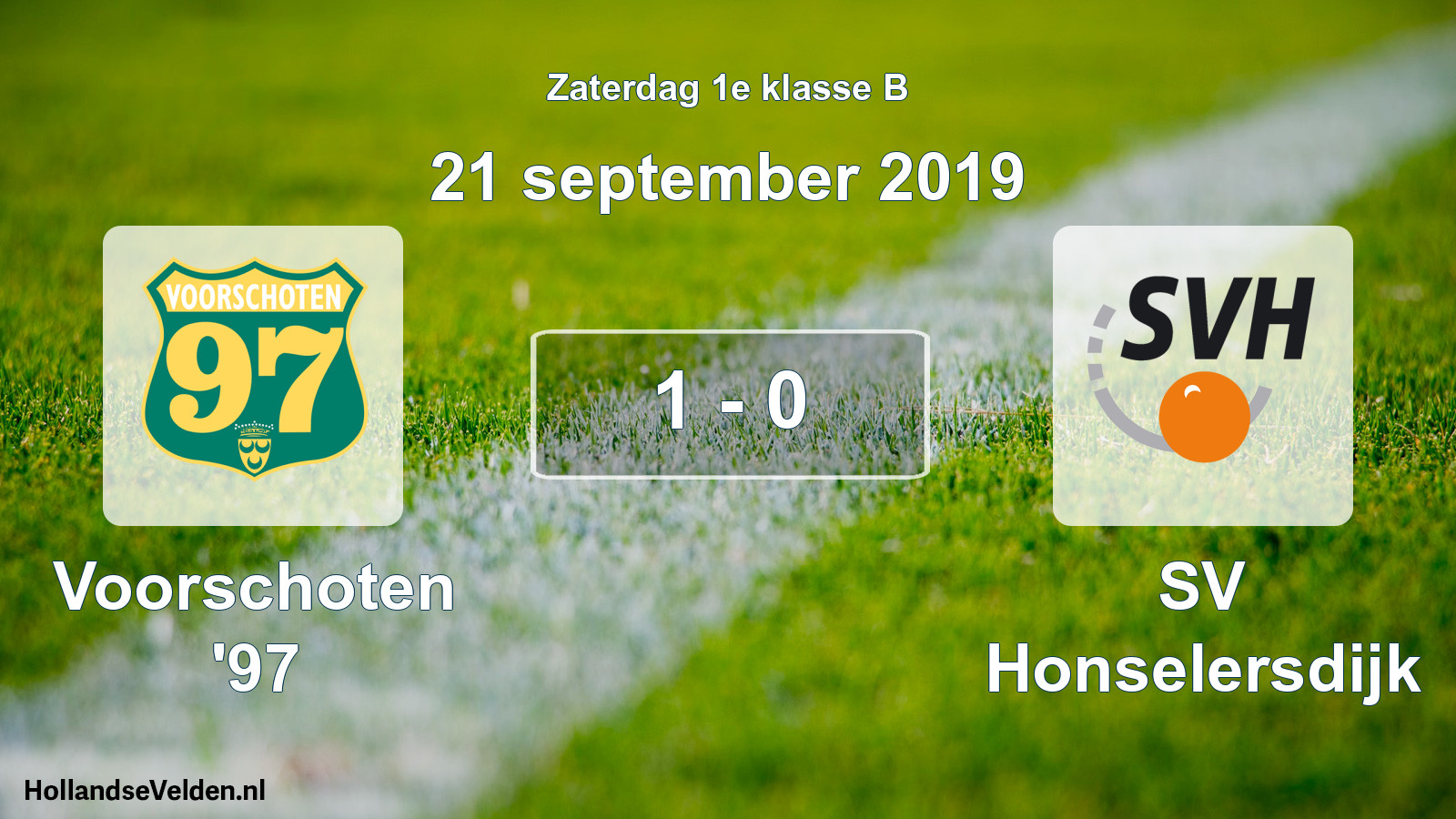 Total number of matches played: Voorschoten '97 - SV Honselersdijk 1 - 0 (21 September 2019)