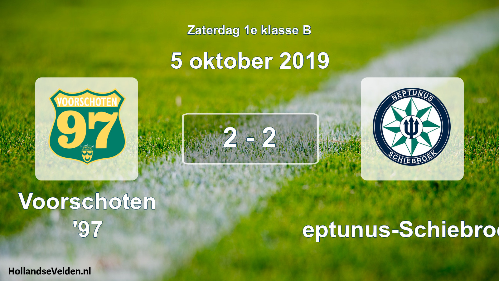 Total number of matches played: Voorschoten '97 - Neptunus-Schiebroek 2 - 2 (5 October 2019)