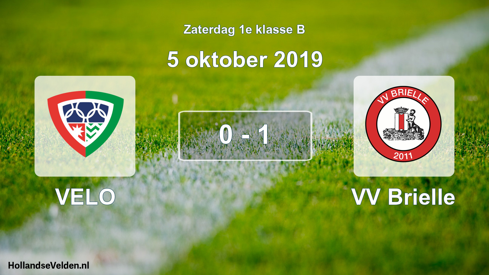 Total number of matches played: VELO - VV Brielle 0 - 1 (5 October 2019)