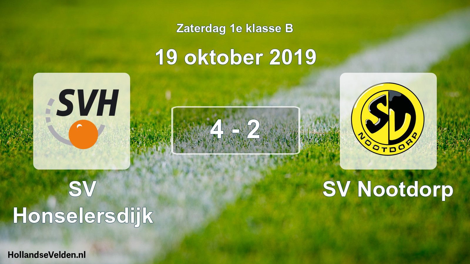 Total number of matches played: SV Honselersdijk - SV Nootdorp 4 - 2 (19 October 2019)
