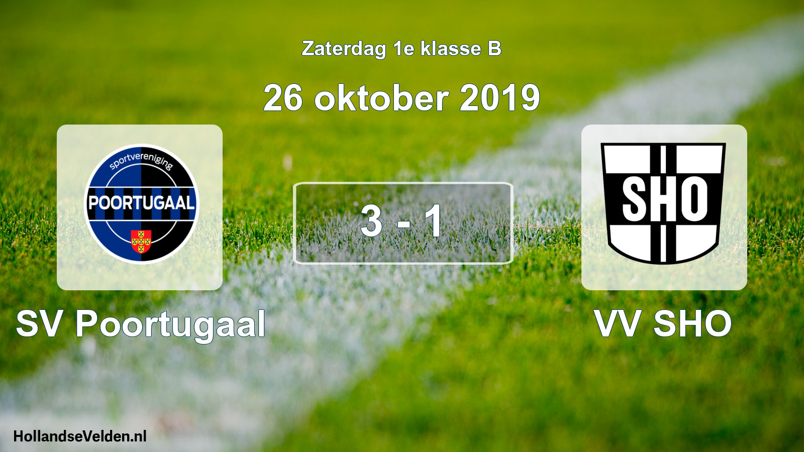 Total number of matches played: SV Poortugaal - VV SHO 3 - 1 (26 October 2019)