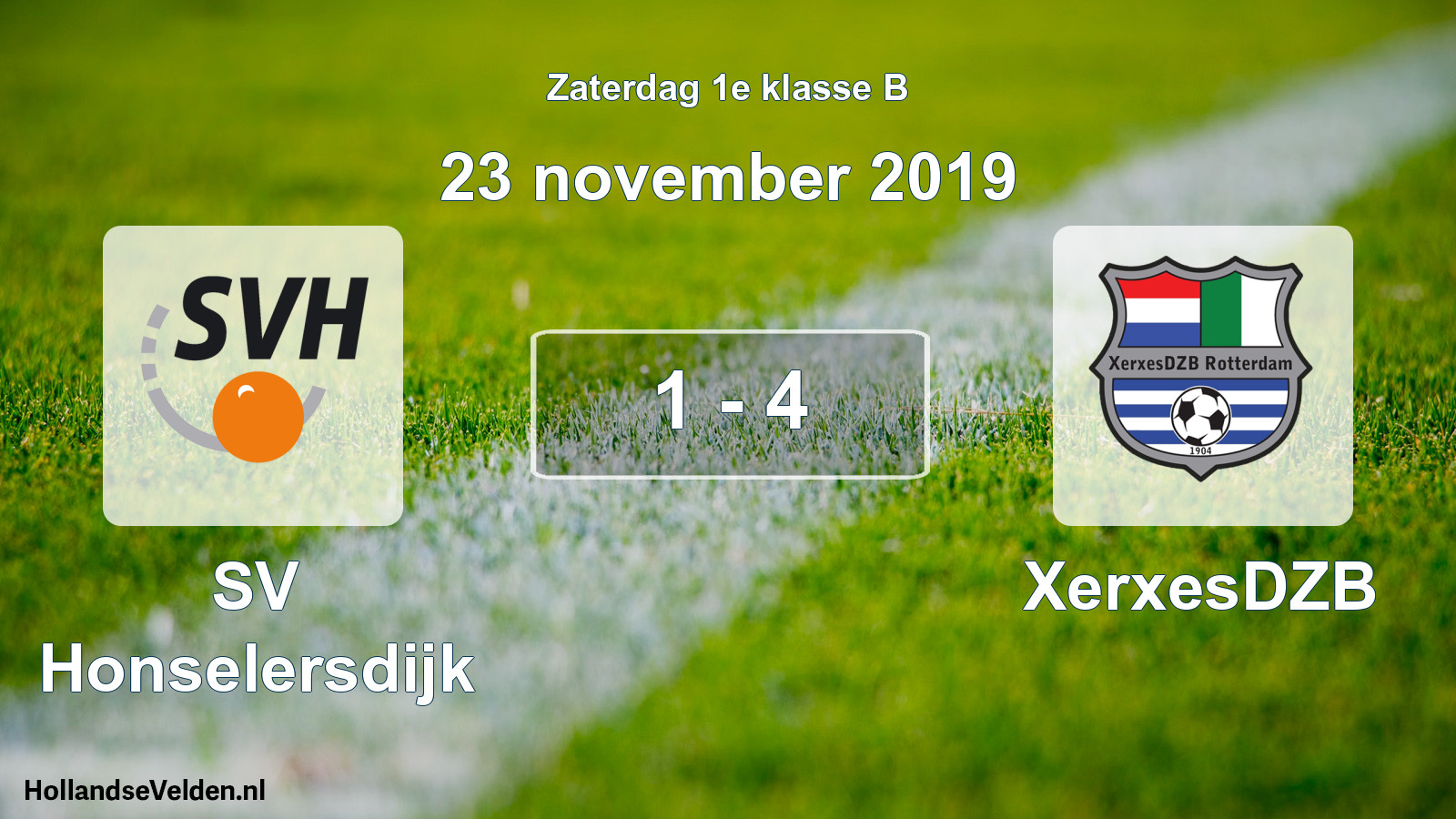 Total number of matches played: SV Honselersdijk - XerxesDZB 1 - 4 (23 November 2019)