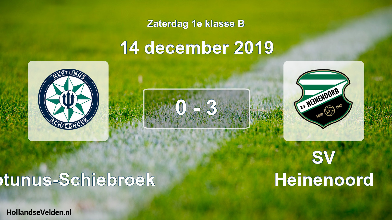 Total number of matches played: Neptunus-Schiebroek - SV Heinenoord 0 - 3 (14 December 2019)