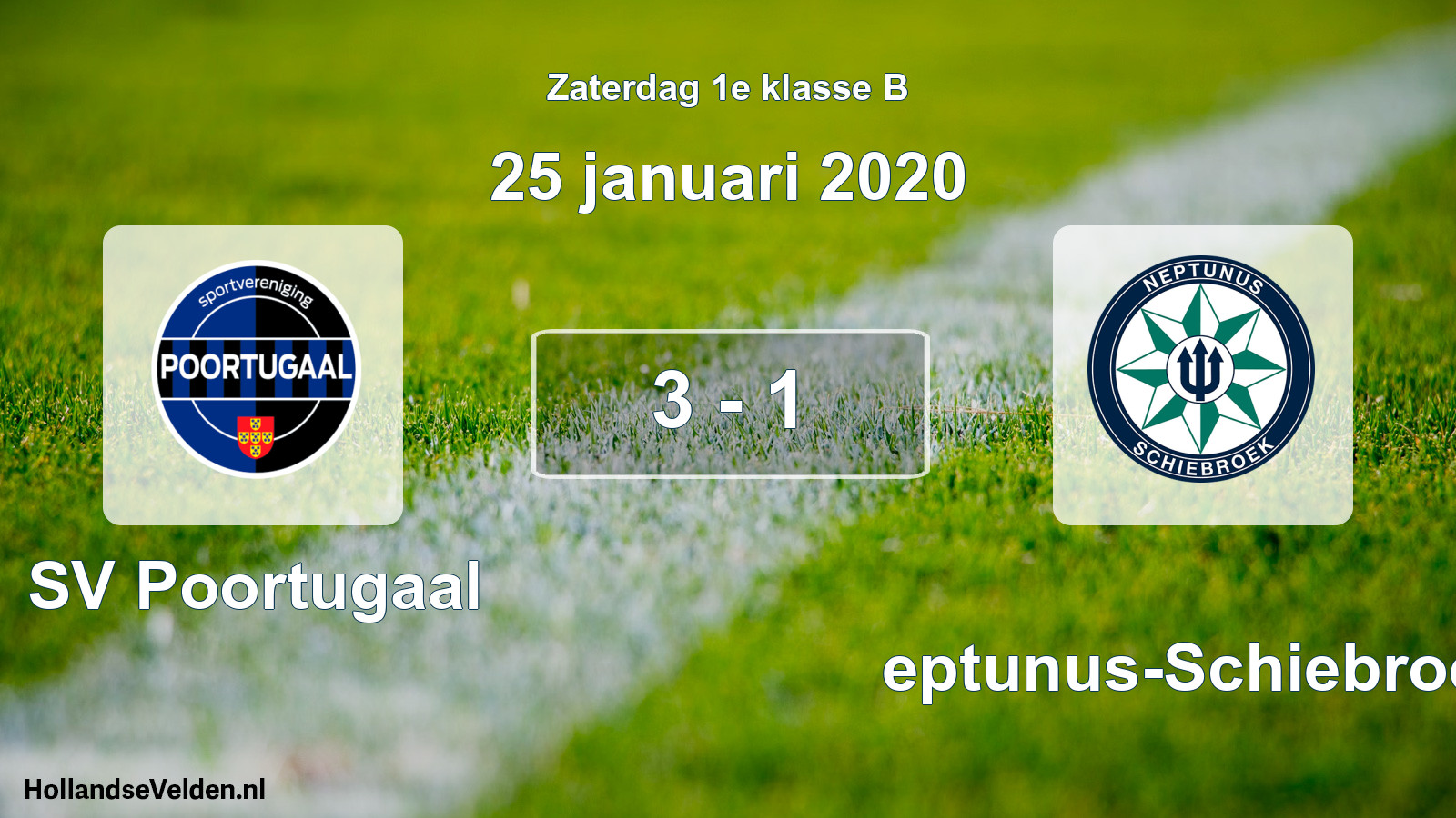 Total number of matches played: SV Poortugaal - Neptunus-Schiebroek 3 - 1 (25 January 2020)