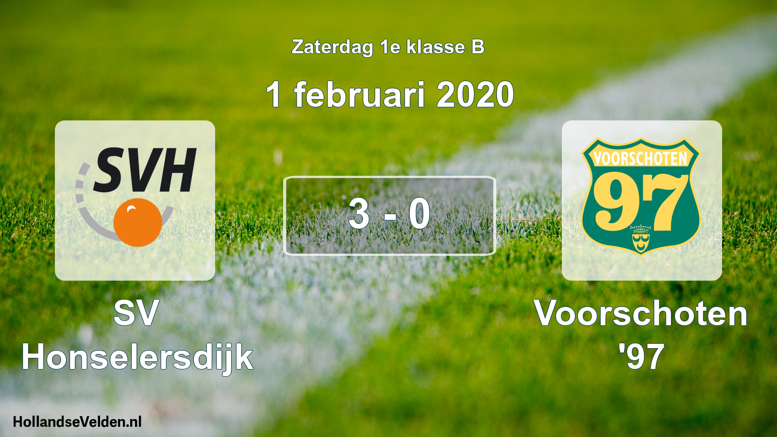 Total number of matches played: SV Honselersdijk - Voorschoten '97 3 - 0 (1 February 2020)