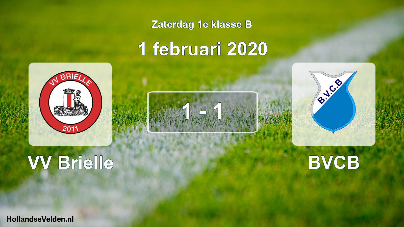 Total number of matches played: VV Brielle - BVCB 1 - 1 (1 February 2020)