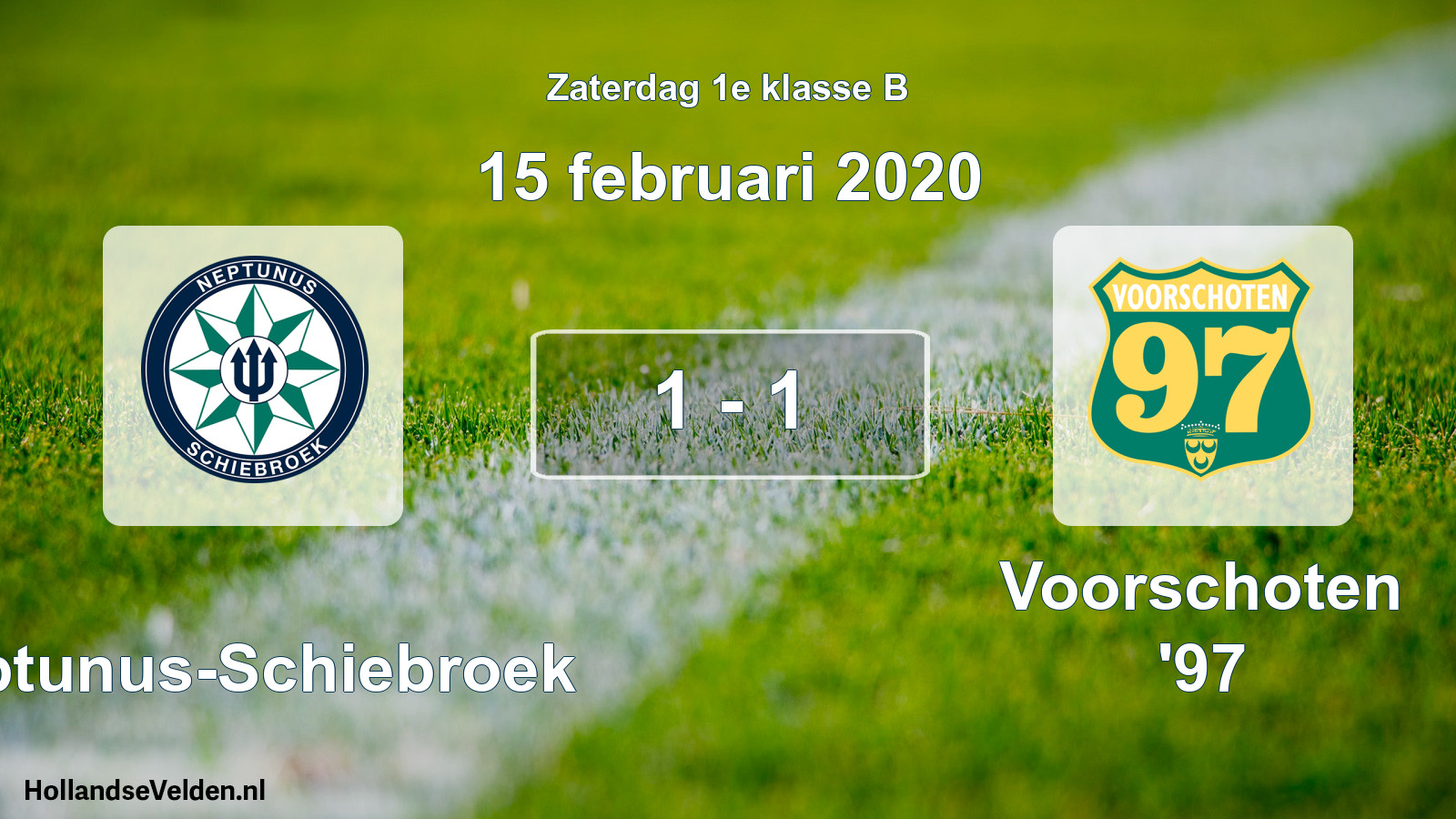 Total number of matches played: Neptunus-Schiebroek - Voorschoten '97 1 - 1 (15 February 2020)
