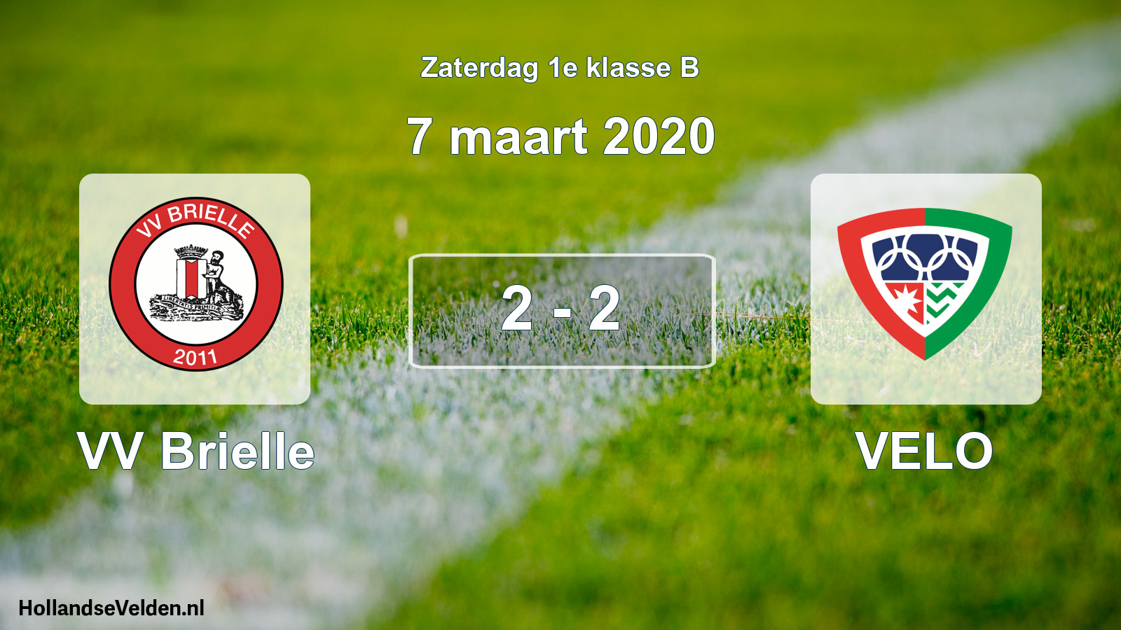 Total number of matches played: VV Brielle - VELO 2 - 2 (7 March 2020)